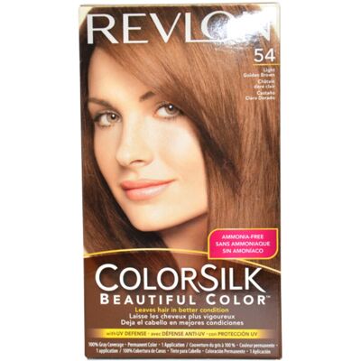 Revlon colorsilk Beautiful Color #54 Light Golden Brown - 1 Application Hair Col Revlon colorsilk Beautiful Color #54 Light Golden Brown - 1 Application Hair Col