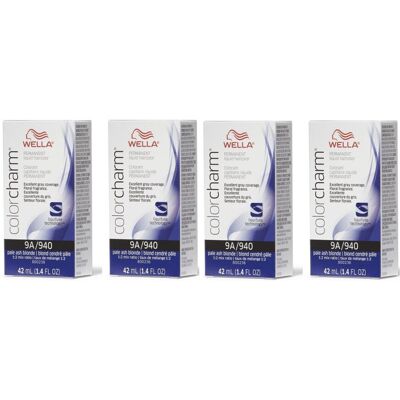 (4Pk 9A Pale Ash Blonde ) Wella Color Charm Permanent Liquid Color Wella Perma (4Pk 9A Pale Ash Blonde ) Wella Color Charm Permanent Liquid Color Wella Perma