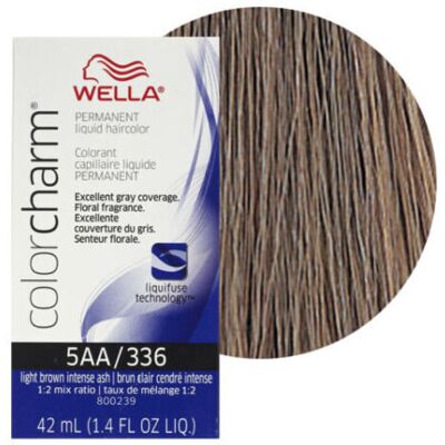 Wella - Color Charm - 5AA Light Brown Intense Ash - Hair Dye Wella - Color Charm - 5AA Light Brown Intense Ash - Hair Dye