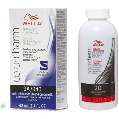 (9A+ Developer (Vol. 20) 3.6oz) Wella Color Charm Permanent Liquid Color Wella (9A+ Developer (Vol. 20) 3.6oz) Wella Color Charm Permanent Liquid Color Wella