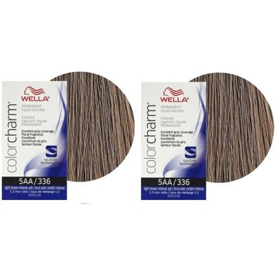 (2Pk 5AA Light Brown Intense Ash ) Wella Color Charm Permanent Liquid Color We (2Pk 5AA Light Brown Intense Ash ) Wella Color Charm Permanent Liquid Color We