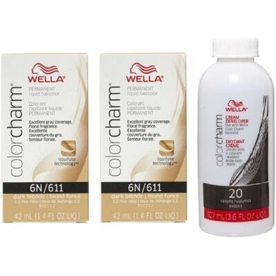 (6N+6N+Developer (Vol. 20) 3.6oz) Wella Color Charm Permanent Liquid Haircolor (6N+6N+Developer (Vol. 20) 3.6oz) Wella Color Charm Permanent Liquid Haircolor
