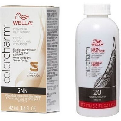 (5NN + Developer (Vol. 20) 3.6oz ) Wella Color Charm Permanent Liquid Haircolor (5NN + Developer (Vol. 20) 3.6oz ) Wella Color Charm Permanent Liquid Haircolor