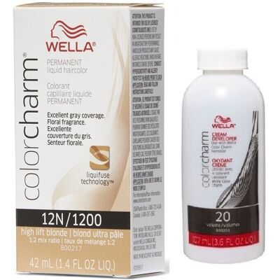 (12N + Developer (Vol. 20) 3.6oz ) Wella Color Charm Permanent Liquid Haircolor (12N + Developer (Vol. 20) 3.6oz ) Wella Color Charm Permanent Liquid Haircolor