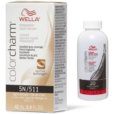 (5N + Developer (Vol. 20) 3.6oz ) Wella Color Charm Permanent Liquid Haircolor (5N + Developer (Vol. 20) 3.6oz ) Wella Color Charm Permanent Liquid Haircolor