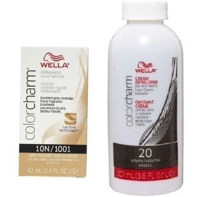 (10N + Developer (Vol. 20) 3.6oz ) Wella Color Charm Permanent Liquid Haircolor (10N + Developer (Vol. 20) 3.6oz ) Wella Color Charm Permanent Liquid Haircolor