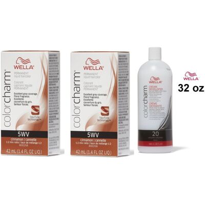 (5WV+ 5WV+Developer (Vol. 20) 32oz) 5WV Cinnamon Wella Color Charm Permanent Hai (5WV+ 5WV+Developer (Vol. 20) 32oz) 5WV Cinnamon Wella Color Charm Permanent Hai