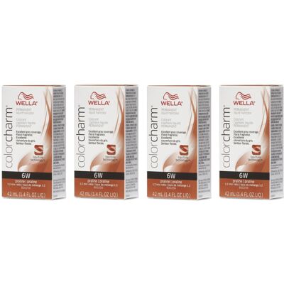 (6W+ 6W+Developer (Vol. 20) 32oz) 6W Praline Wella Color Charm Permanent Haircol (6W+ 6W+Developer (Vol. 20) 32oz) 6W Praline Wella Color Charm Permanent Haircol