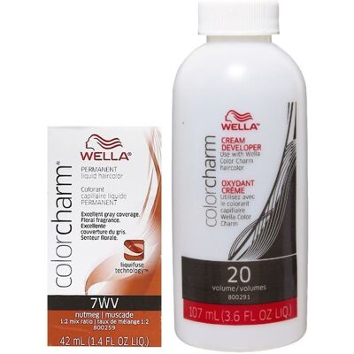 Wella - Color Charm - Nutmet - 3.6oz - 20 vol developer - Hair color Wella - Color Charm - Nutmet - 3.6oz - 20 vol developer - Hair color