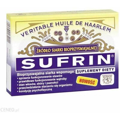 SUFRIN 60 Capsules Organic Sulfur Pine Oil Linseed - Supplement SUFRIN 60 Capsules Organic Sulfur Pine Oil Linseed - Supplement