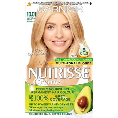 Garnier Nutrisse Blonde Hair Dye Permanent 10.01 Natural Baby Garnier Nutrisse Blonde Hair Dye Permanent 10.01 Natural Baby