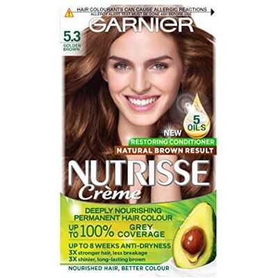 Garnier Nutrisse 5.3 Golden Brown Permanent Hair Dye Garnier Nutrisse 5.3 Golden Brown Permanent Hair Dye