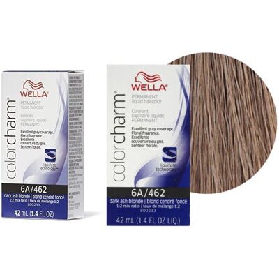 (6A/462 - pack of 2) Wella 10A Palest Ash Blonde Color Charm Permanent Liquid Ha (6A/462 - pack of 2) Wella 10A Palest Ash Blonde Color Charm Permanent Liquid Ha