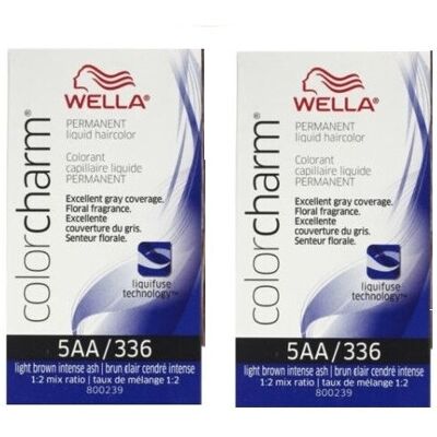 (5AA - (2pks)) Wella 5AA Light Brown Intense Ash Color Charm Permanent Liquid Ha (5AA - (2pks)) Wella 5AA Light Brown Intense Ash Color Charm Permanent Liquid Ha