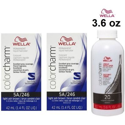 (5A+5A+Dev (Vol. 20) 3.6oz) Wella 12C Ultra Light Blonde Color Charm Permanent H (5A+5A+Dev (Vol. 20) 3.6oz) Wella 12C Ultra Light Blonde Color Charm Permanent H