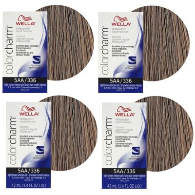 (5AA - pack of 4) Wella 9A Pale Ash Blonde Color Charm Permanent Liquid Haircolo (5AA - pack of 4) Wella 9A Pale Ash Blonde Color Charm Permanent Liquid Haircolo
