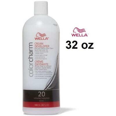 (Developer (Vol.20) 32oz) Wella 9A Pale Ash Blonde Color Charm Permanent Liquid (Developer (Vol.20) 32oz) Wella 9A Pale Ash Blonde Color Charm Permanent Liquid
