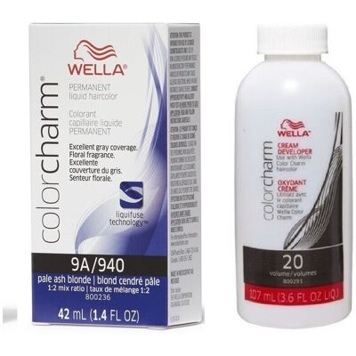 (9A+Dev (Vol. 20) 3.6oz) Wella 12A Frosty Ash Color Charm Permanent Liquid Hairc (9A+Dev (Vol. 20) 3.6oz) Wella 12A Frosty Ash Color Charm Permanent Liquid Hairc