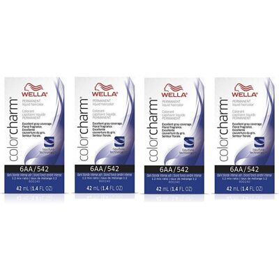 (6AA - pack of 4) Wella 9A Pale Ash Blonde Color Charm Permanent Liquid Haircolo (6AA - pack of 4) Wella 9A Pale Ash Blonde Color Charm Permanent Liquid Haircolo
