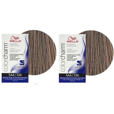 (5AA - pack of 2) Wella 6AA Dark Blonde Intense Ash Color Charm Permanent Liquid (5AA - pack of 2) Wella 6AA Dark Blonde Intense Ash Color Charm Permanent Liquid