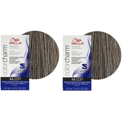 (4A- pack of 2) Wella 6AA Dark Blonde Intense Ash Color Charm Permanent Liquid H (4A- pack of 2) Wella 6AA Dark Blonde Intense Ash Color Charm Permanent Liquid H