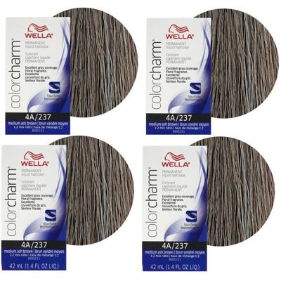 (4A - pack of 4) Wella 6A Dark Ash Blonde Color Charm Permanent Liquid Haircolor (4A - pack of 4) Wella 6A Dark Ash Blonde Color Charm Permanent Liquid Haircolor
