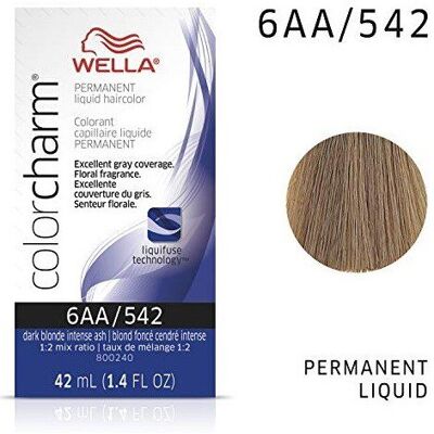 (6AA/542) Wella 6A Dark Ash Blonde Color Charm Permanent Liquid Haircolor (6AA/542) Wella 6A Dark Ash Blonde Color Charm Permanent Liquid Haircolor
