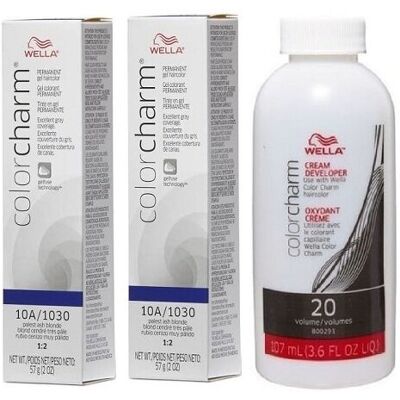 Wella - Color Charm 10A/1030 Palest Ash Blonde - 3.6oz - Hair Color Gel Wella - Color Charm 10A/1030 Palest Ash Blonde - 3.6oz - Hair Color Gel