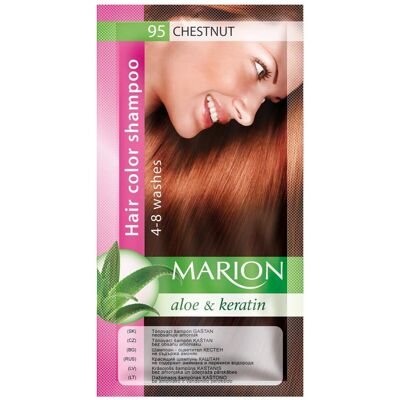 Marion - Hair Color Shampoo - Medium Chestnut - Sachet - Shampoo Marion - Hair Color Shampoo - Medium Chestnut - Sachet - Shampoo