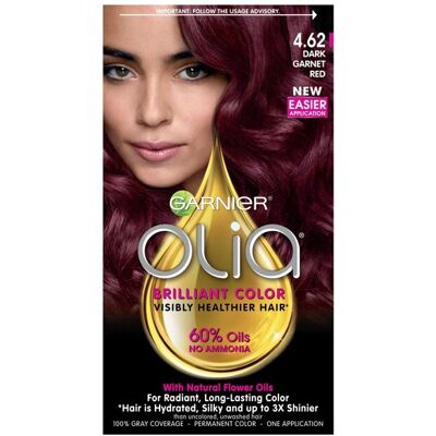 Garnier Olia Oil Powered Permanent Hair Color, 4.62 Dark Garnet Red, 1 kit Garnier Olia Oil Powered Permanent Hair Color, 4.62 Dark Garnet Red, 1 kit