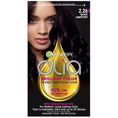 Garnier Olia Oil Powered Permanent Hair Color, Bold Collection, 2.26 Black Ameth Garnier Olia Oil Powered Permanent Hair Color, Bold Collection, 2.26 Black Ameth