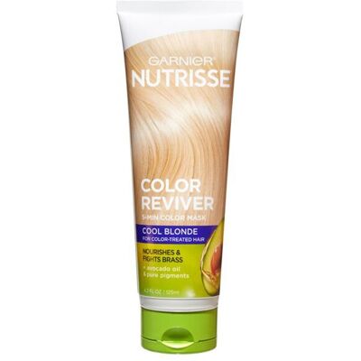 Garnier 5 Minute nourishing Color Hair Mask, Nutrisse Color Reviver, Cool Blonde Garnier 5 Minute nourishing Color Hair Mask, Nutrisse Color Reviver, Cool Blonde