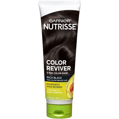 Garnier Nutrisse Color Reviver 5 Minute Nourishing Color Hair Mask, Rich Black, Garnier Nutrisse Color Reviver 5 Minute Nourishing Color Hair Mask, Rich Black,