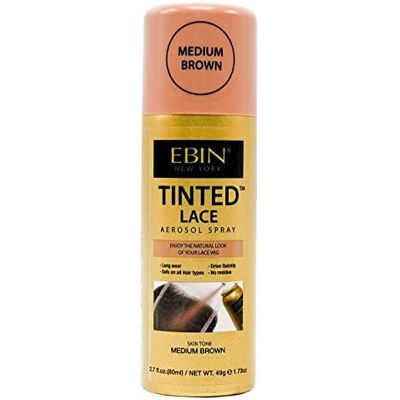 EBIN NEW YORK - Tinted Lace Aerosol Spray - Medium Brown - Aerosol spray EBIN NEW YORK - Tinted Lace Aerosol Spray - Medium Brown - Aerosol spray