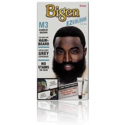 Bigen EZ Colour for Men, Permanent Colour for Hair and Beard, M3 - Darkest Brown Bigen EZ Colour for Men, Permanent Colour for Hair and Beard, M3 - Darkest Brown