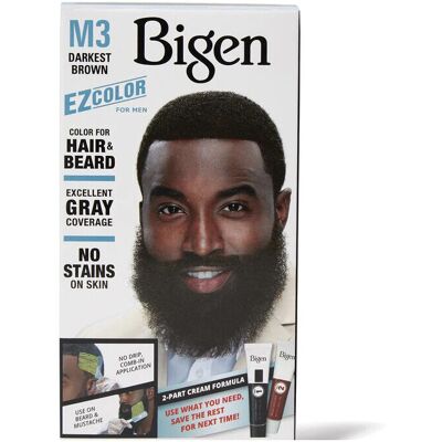 Bigen EZ Colour for Men M3 Darkest Brown - Permanent Colour for Hair and Beard - Bigen EZ Colour for Men M3 Darkest Brown - Permanent Colour for Hair and Beard -