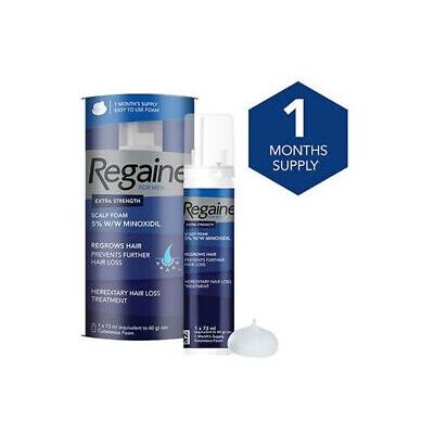 (1 Month Supply) Regaine 5% Extra Strength Hair Regrowth / Hair Loss Treatment F (1 Month Supply) Regaine 5% Extra Strength Hair Regrowth / Hair Loss Treatment F