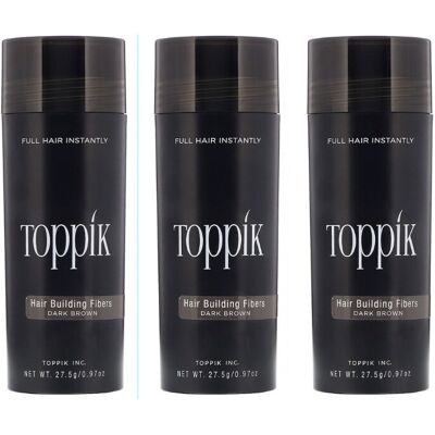 (DARK BROWN) Toppik Hair Building Fibres Hair Fibres For Thinning Hair (pack o (DARK BROWN) Toppik Hair Building Fibres Hair Fibres For Thinning Hair (pack o