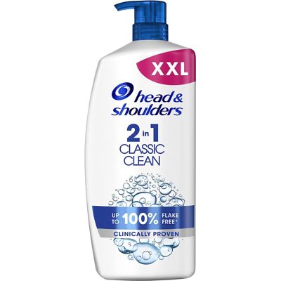Head & Shoulders Anti-Dandruff Shampoo, 2in1 Classic Clean 1000ml Targets Dandru Head & Shoulders Anti-Dandruff Shampoo, 2in1 Classic Clean 1000ml Targets Dandru