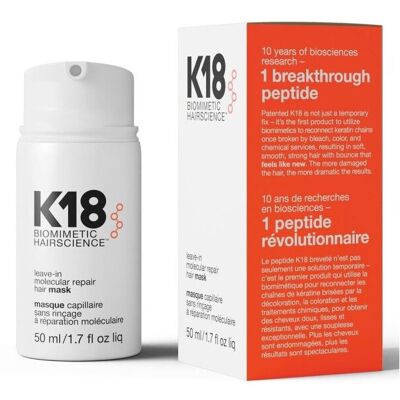 50ml K18 Leave-In Molecular Repair Hair Mask Hair Treatment 50ml K18 Leave-In Molecular Repair Hair Mask Hair Treatment
