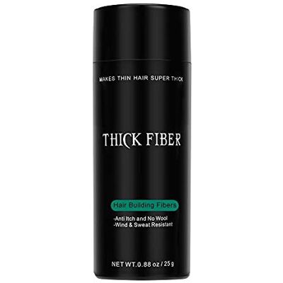 THICK FIBER Hair Fibres (Pack of 1, BLACK) Hair Powder for Thinning Hair 25g Bottle Make THICK FIBER Hair Fibres (Pack of 1, BLACK) Hair Powder for Thinning Hair 25g Bottle Make