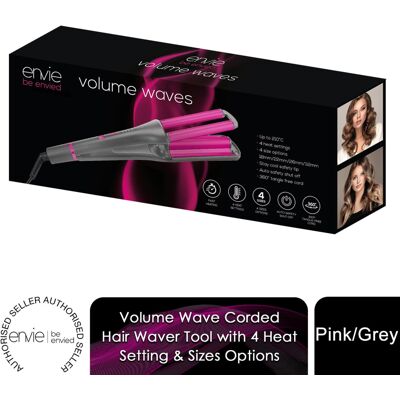 Envie Volume Wave Corded Hair Waver Tool with 4 Heat Setting Envie Volume Wave Corded Hair Waver Tool with 4 Heat Setting
