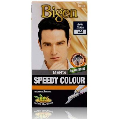 Bigen Speedy Men's Permanent Hair Colour Real Black 100 Bigen Speedy Men's Permanent Hair Colour Real Black 100