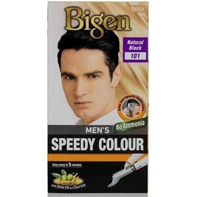 Bigen Speedy Men's Permanent Hair Colour Natural Black 101 Bigen Speedy Men's Permanent Hair Colour Natural Black 101