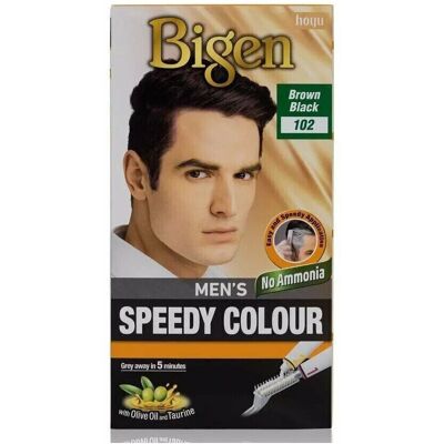 Bigen Speedy Men's Permanent Hair Colour Brown Black 102 Bigen Speedy Men's Permanent Hair Colour Brown Black 102