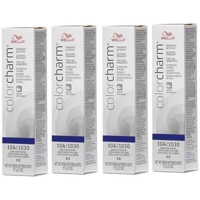 (10A - (4pks)) Wella Color Charm 10A/1030 Palest Ash Blonde Permanent Gel Hairco (10A - (4pks)) Wella Color Charm 10A/1030 Palest Ash Blonde Permanent Gel Hairco