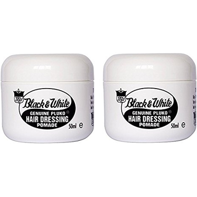 Light White /White S Black & White Genuine Pluko Hair Dressing Pomade 50ml x2 Light White /White S Black & White Genuine Pluko Hair Dressing Pomade 50ml x2