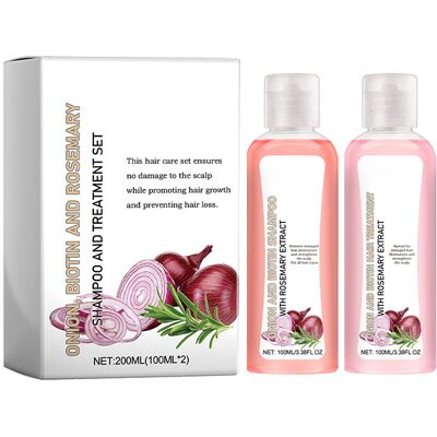 MDSRJONE (A) 2PC/SET Onion Rosemary Hair Shampoo Set Treatment Hair Loss Thinning Hair No MDSRJONE (A) 2PC/SET Onion Rosemary Hair Shampoo Set Treatment Hair Loss Thinning Hair No