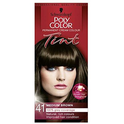 Schwarzkopf - Poly Color Tint - Natural Medium Brown 41 - Hair Color Schwarzkopf - Poly Color Tint - Natural Medium Brown 41 - Hair Color
