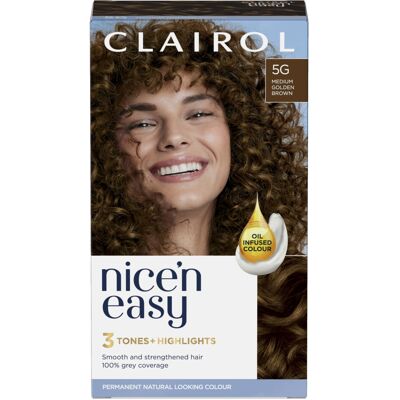 Clairol Nice'n Easy CrÃme, Natural Looking Oil Infused Permanent Hair Dye, 5G Me Clairol Nice'n Easy CrÃme, Natural Looking Oil Infused Permanent Hair Dye, 5G Me